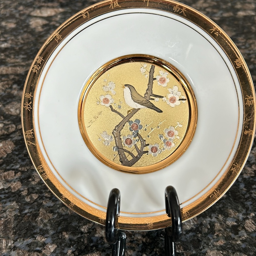 THE HAMILTON COLLECTION THE JAPANESE FLORAL CALENDER CHOKIN PLATE COLLECTION